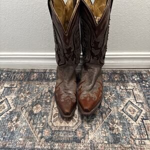 CORRAL R1111 Womens Sequin Leather THUNDERBIRD Western Cowboy Boots BROWN 8.5M